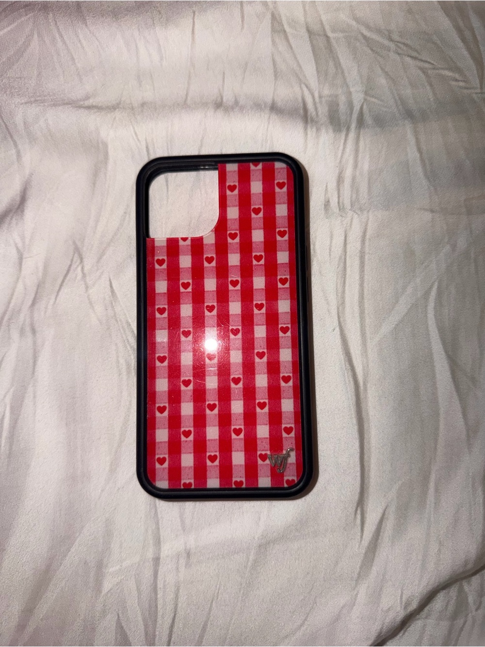 Wildflower Cases “Red Gingham Hearts” iPhone 13/14 Case
